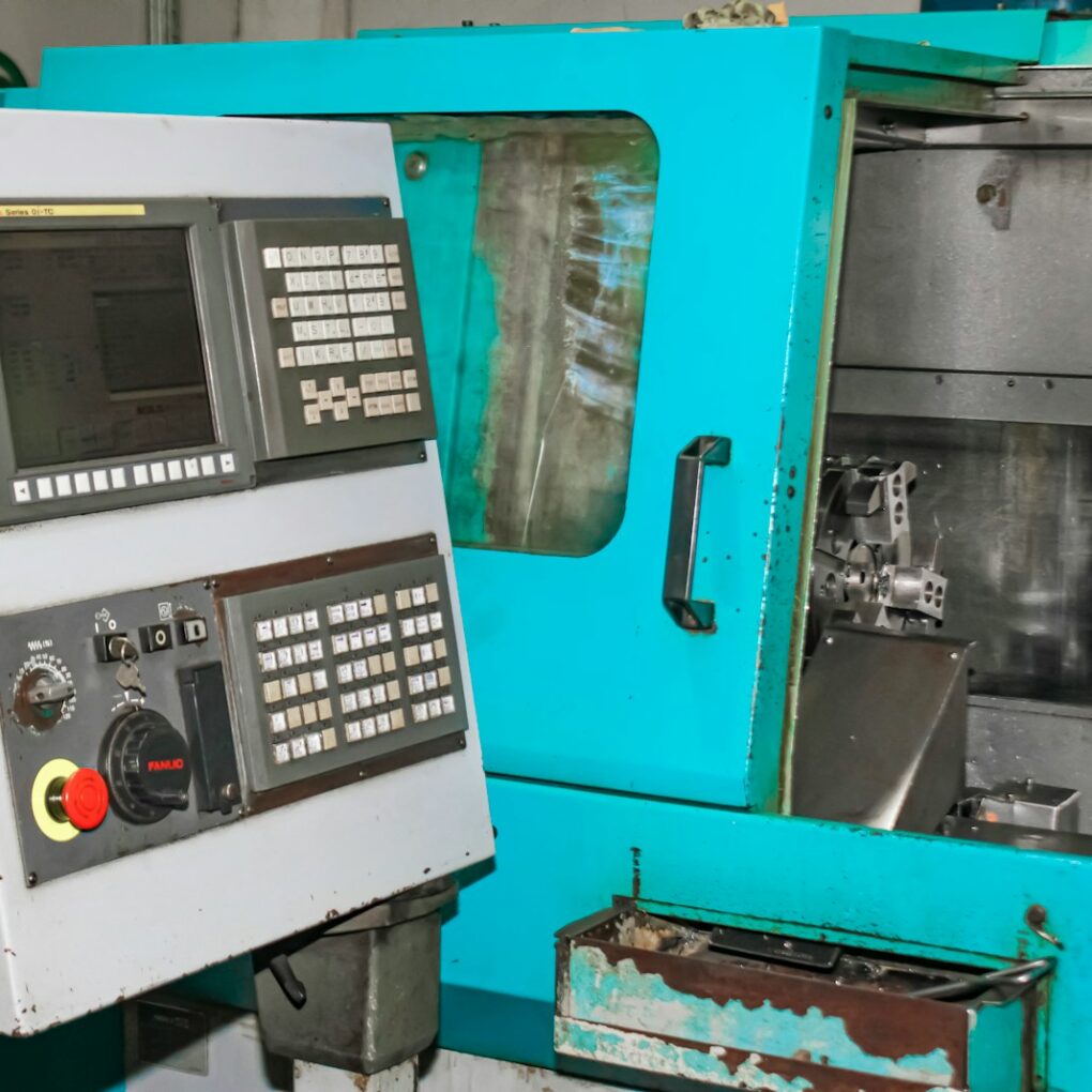 A machine that is inside of a building